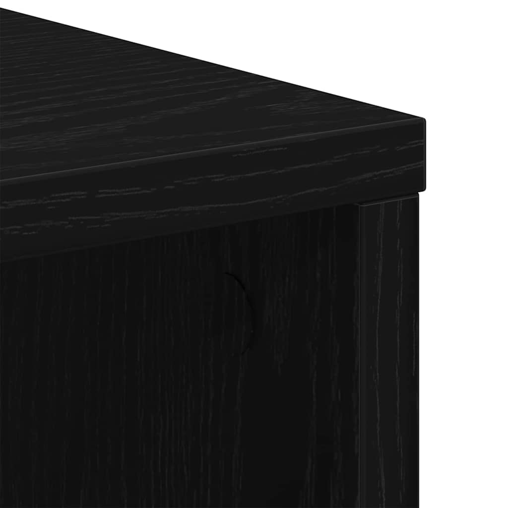 Opbevaringsskab 60 x 35 x 75 cm Konstrueret træ Sort eg