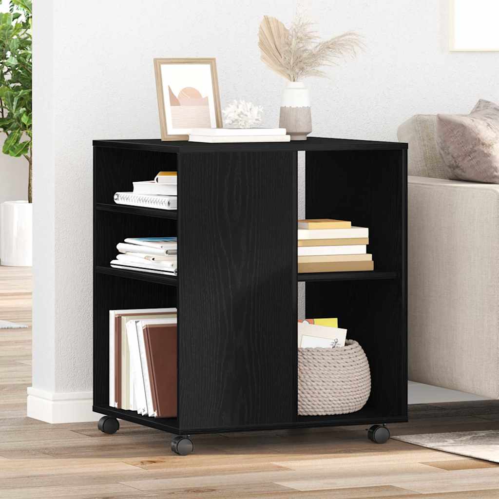 Opbevaringsskab 60 x 53 x 72,5 cm Konstrueret træ Sort eg