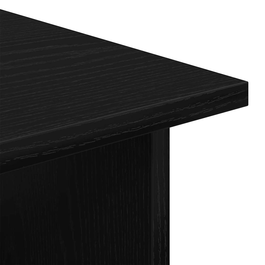 Rullende skab 60 x 45 x 55 cm Konstrueret træ Sort eg