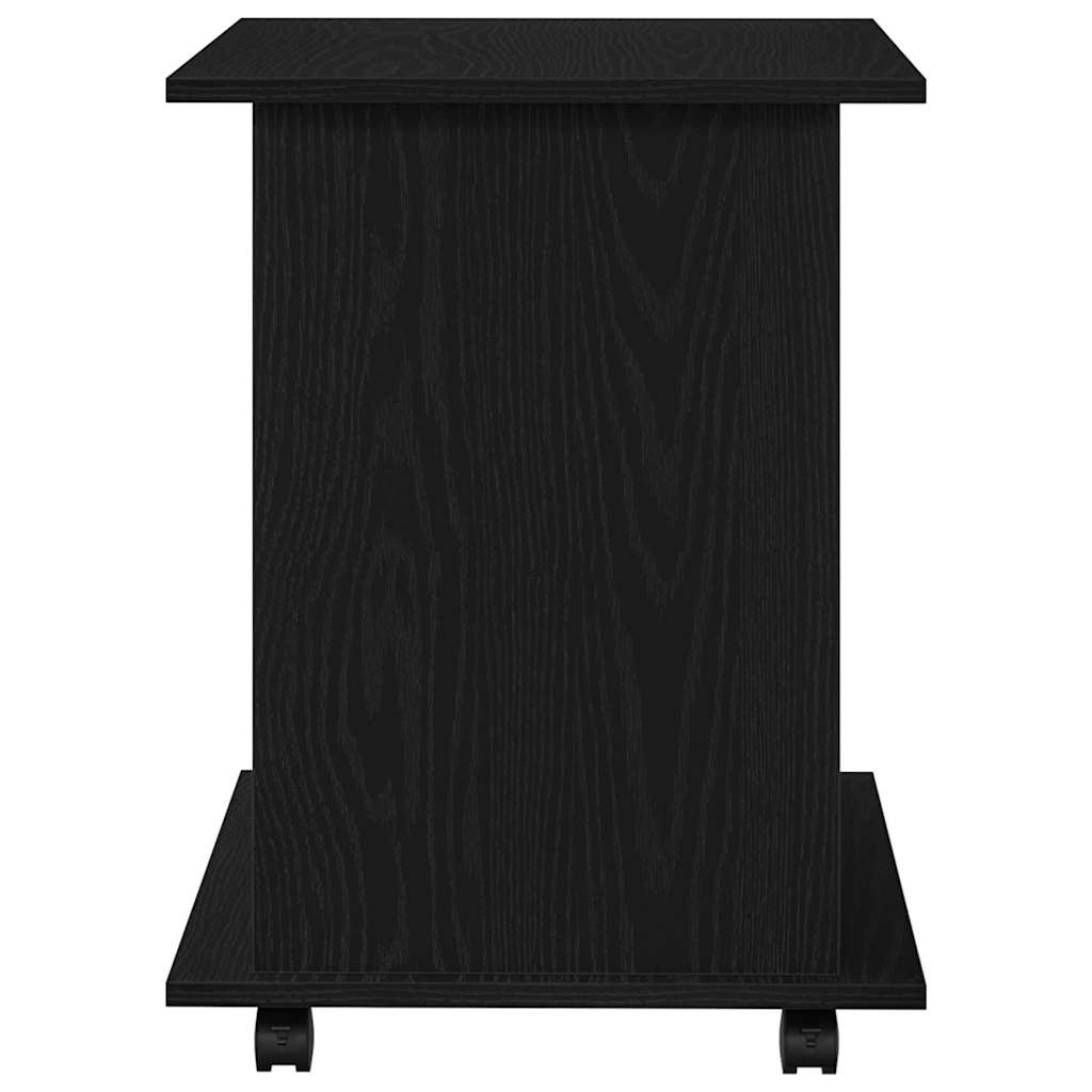 Rullende skab 60 x 45 x 55 cm Konstrueret træ Sort eg