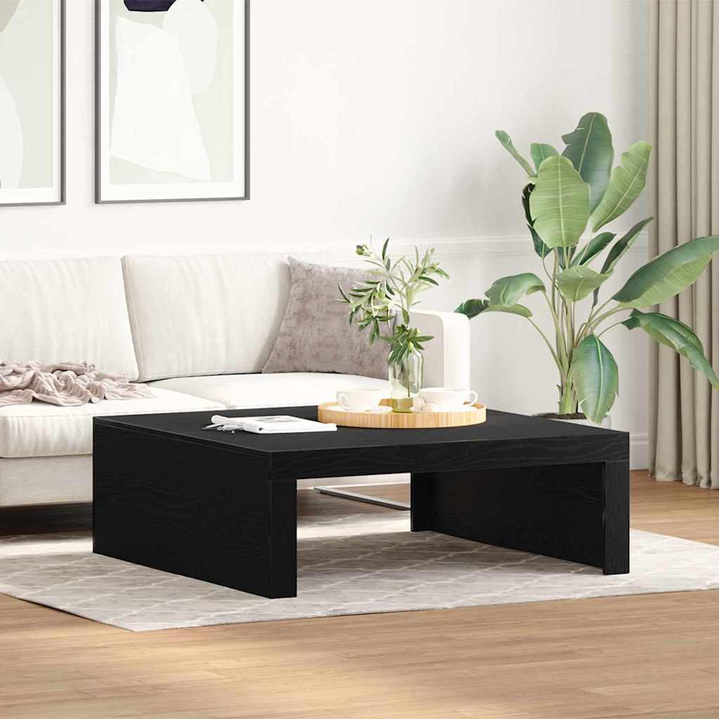 Sofabord Sort eg 100 x 100 x 35 cm Konstrueret træ