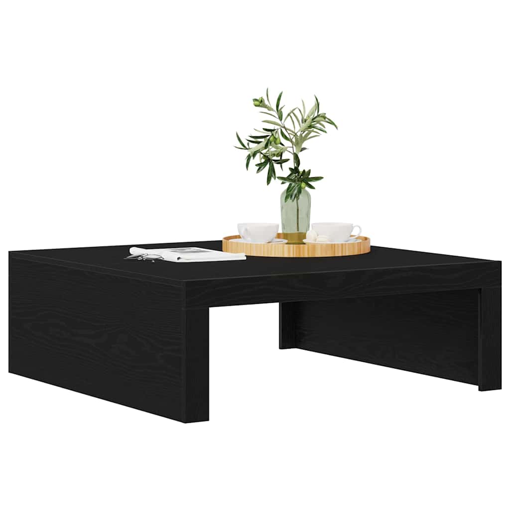 Sofabord Sort eg 100 x 100 x 35 cm Konstrueret træ