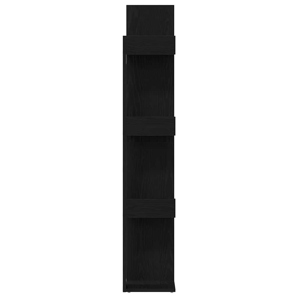 Bogreol 8 niveauer 48 x 25,5 x 140 cm Konstrueret træ Sort eg