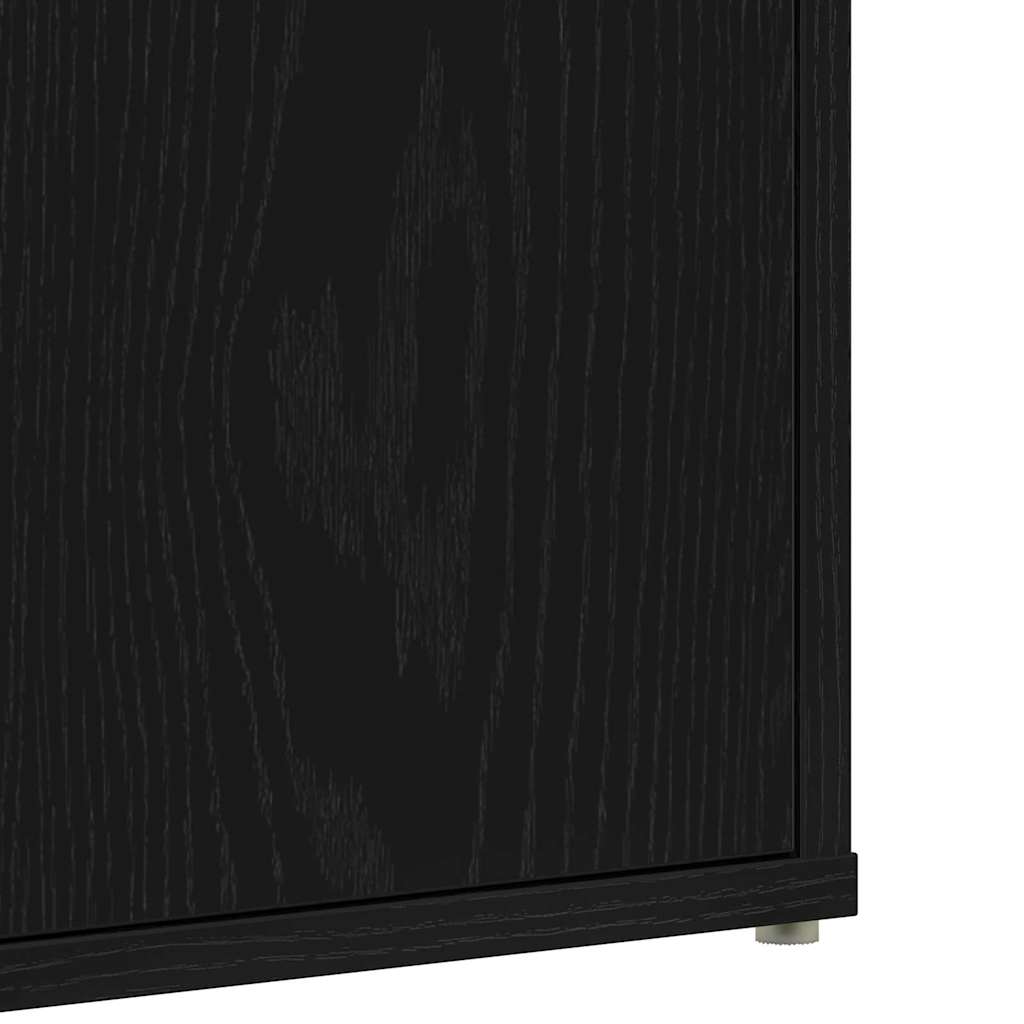 Sko skab 60 x 35 x 70 cm Konstrueret træ Sort eg