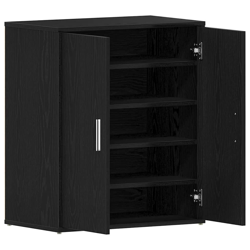 Sko skab 60 x 35 x 70 cm Konstrueret træ Sort eg