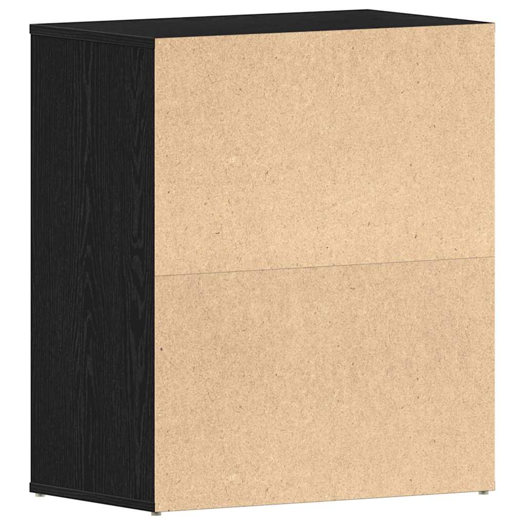 Sko skab 60 x 35 x 70 cm Konstrueret træ Sort eg