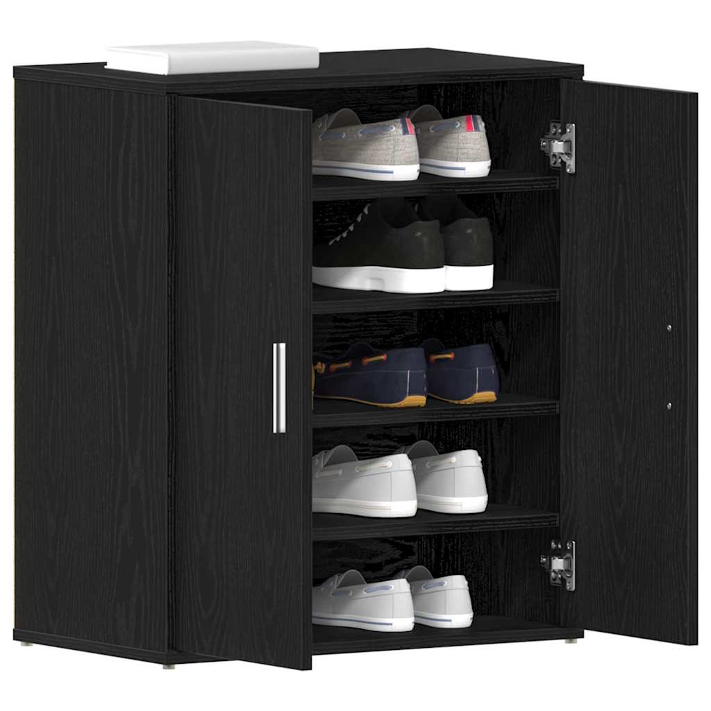 Sko skab 60 x 35 x 70 cm Konstrueret træ Sort eg