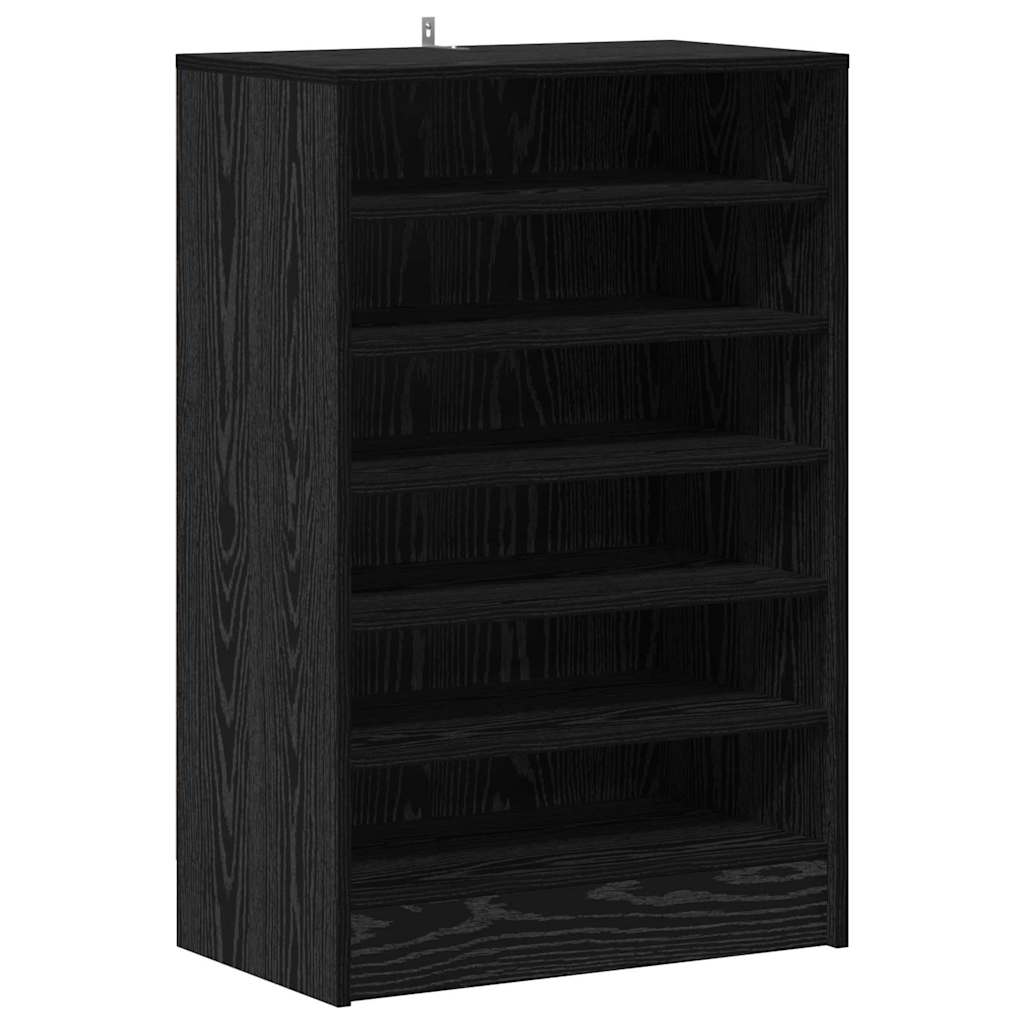 Sko skab 60 x 35 x 92 cm Konstrueret træ Sort eg