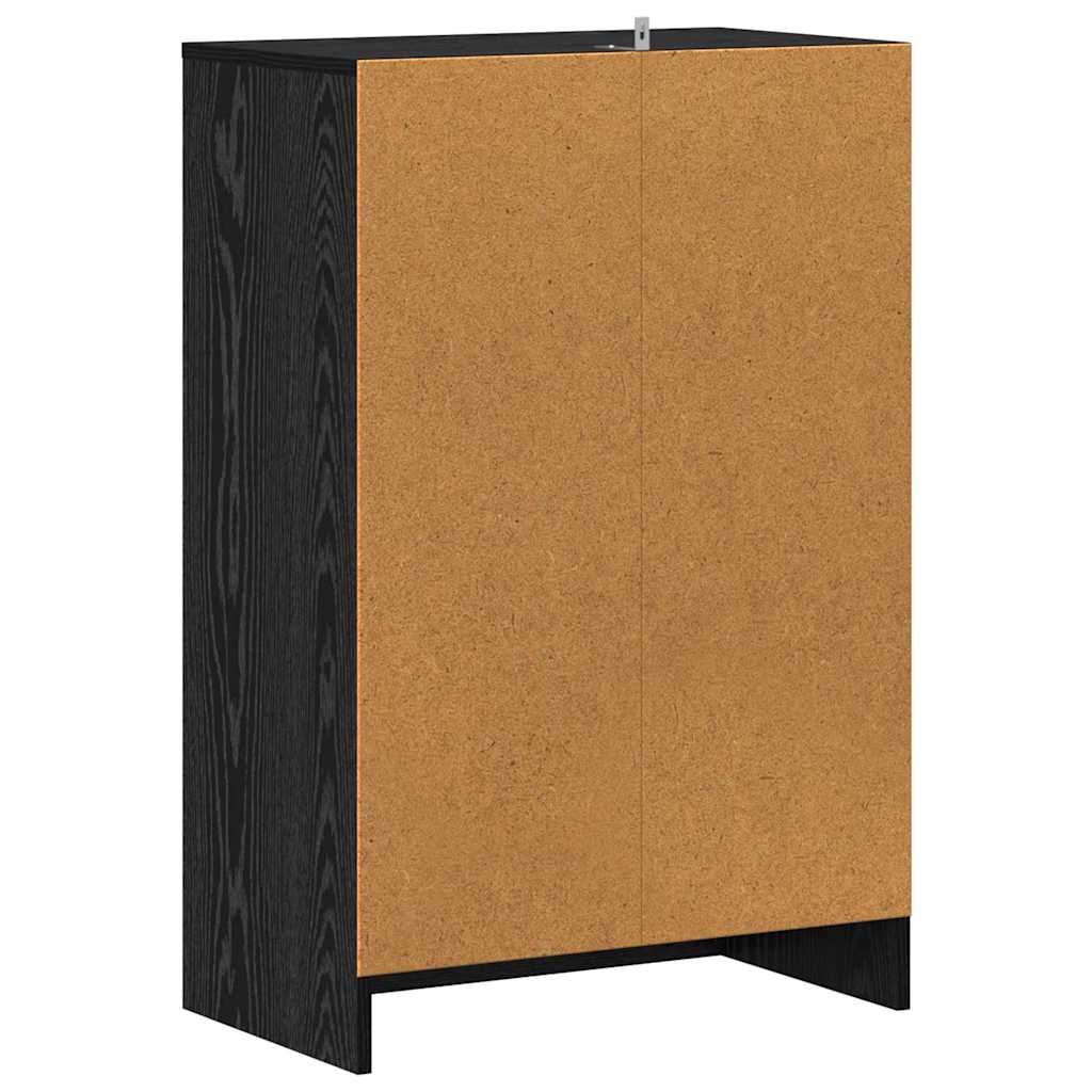 Sko skab 60 x 35 x 92 cm Konstrueret træ Sort eg