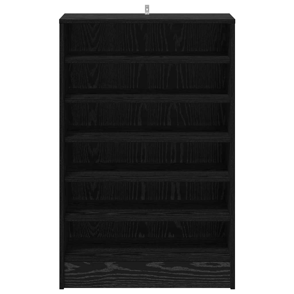Sko skab 60 x 35 x 92 cm Konstrueret træ Sort eg