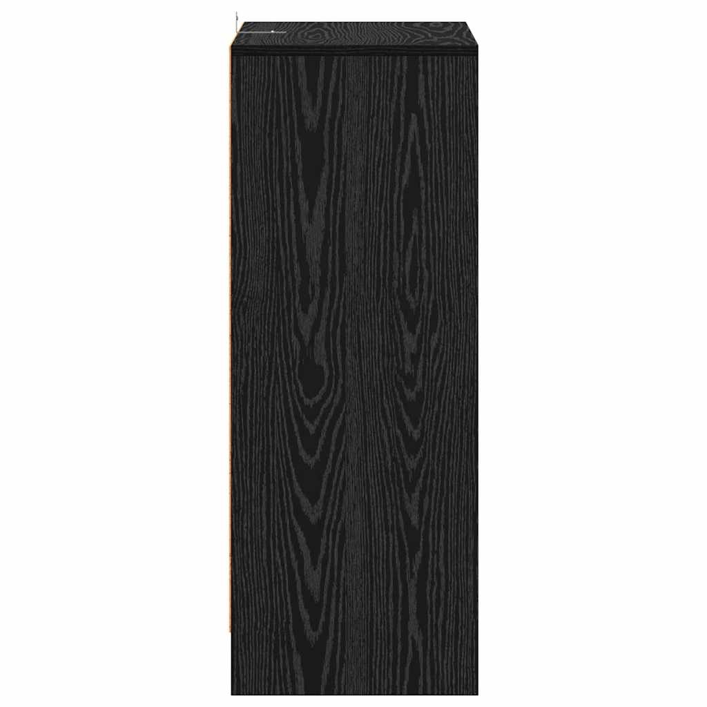 Sko skab 60 x 35 x 92 cm Konstrueret træ Sort eg