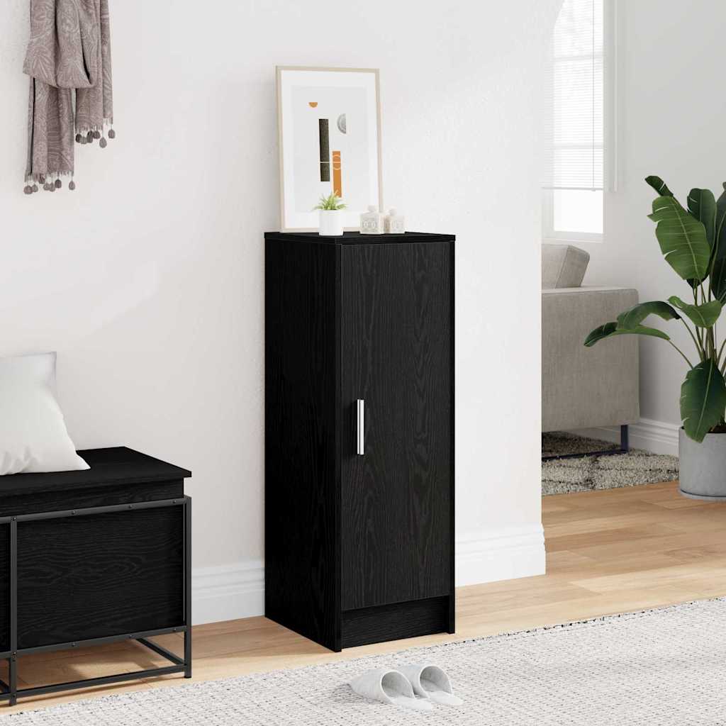Sko skab 32 x 35 x 92 cm Konstrueret træ Sort eg