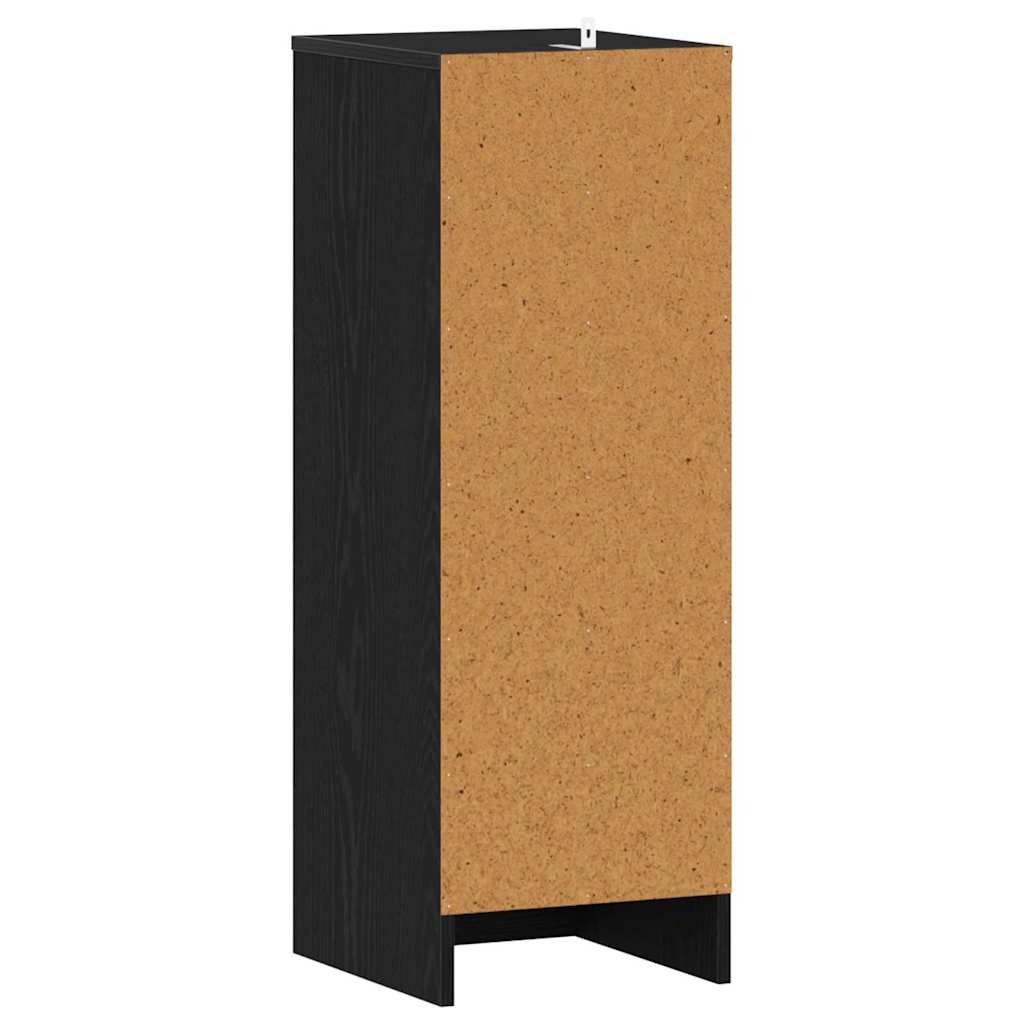 Sko skab 32 x 35 x 92 cm Konstrueret træ Sort eg