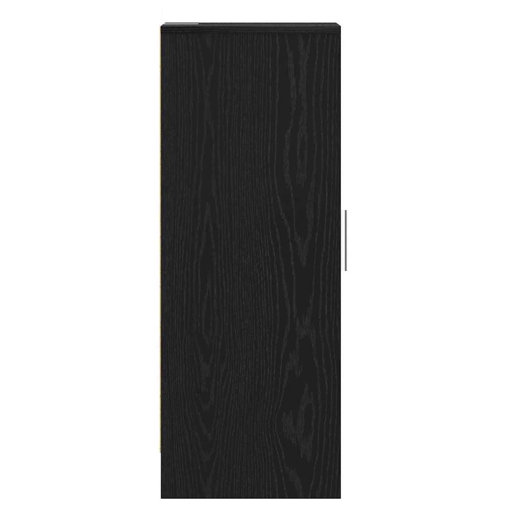 Sko skab 32 x 35 x 92 cm Konstrueret træ Sort eg