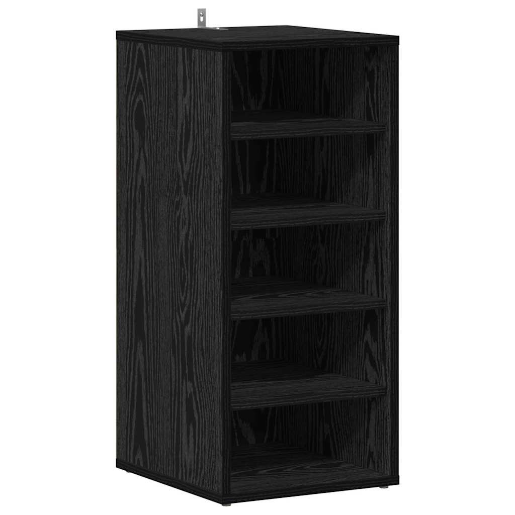 Sko skab 32 x 35 x 70 cm Konstrueret træ Sort eg