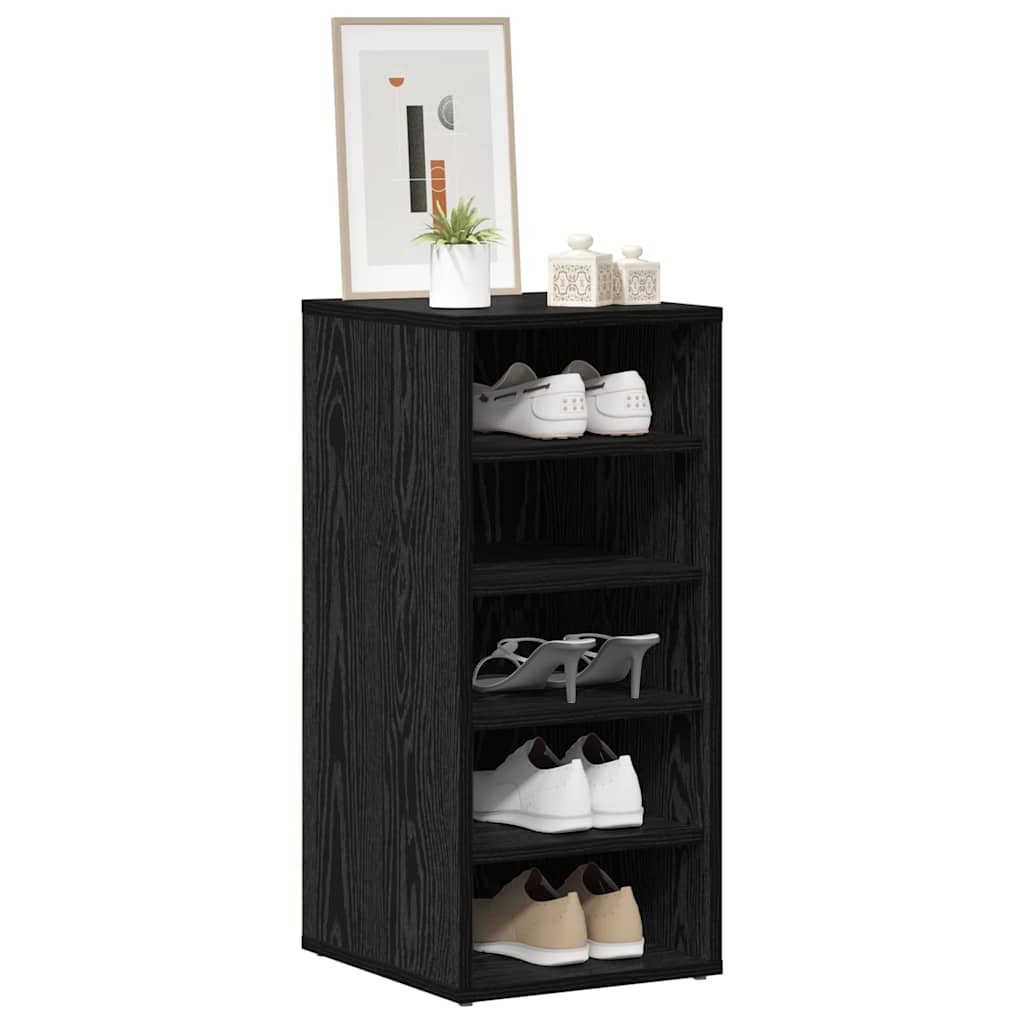 Sko skab 32 x 35 x 70 cm Konstrueret træ Sort eg