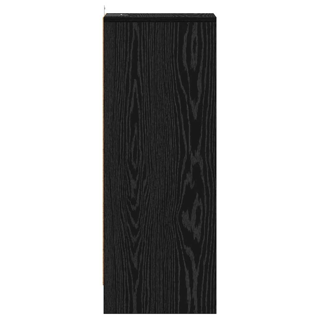 Sko skab 32 x 35 x 90 cm Konstrueret træ Sort eg