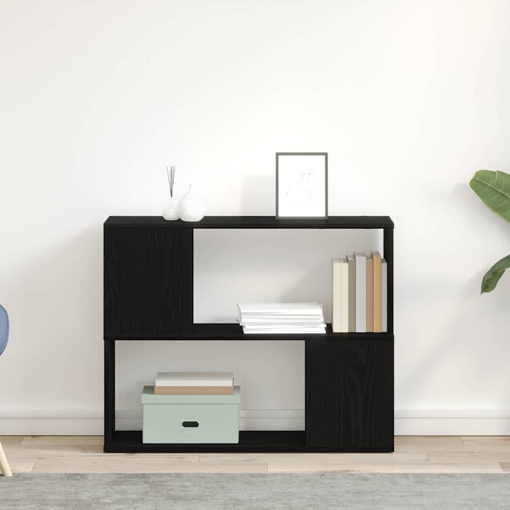 TV-møbelsæt 80 x 24 x 63 cm Sort eg Konstrueret træ