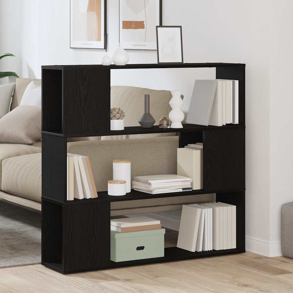 TV-møbelsæt 100 x 24 x 94 cm Sort eg Konstrueret træ