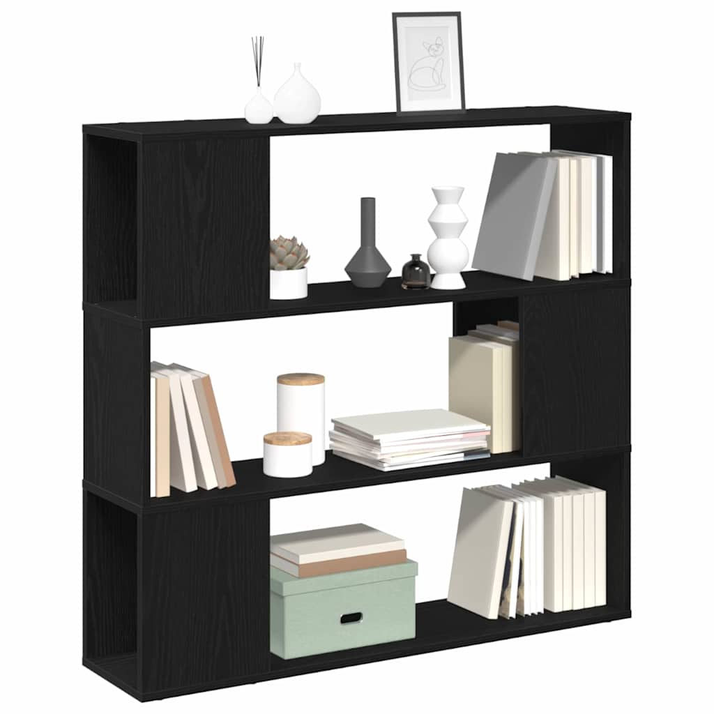 TV-møbelsæt 100 x 24 x 94 cm Sort eg Konstrueret træ