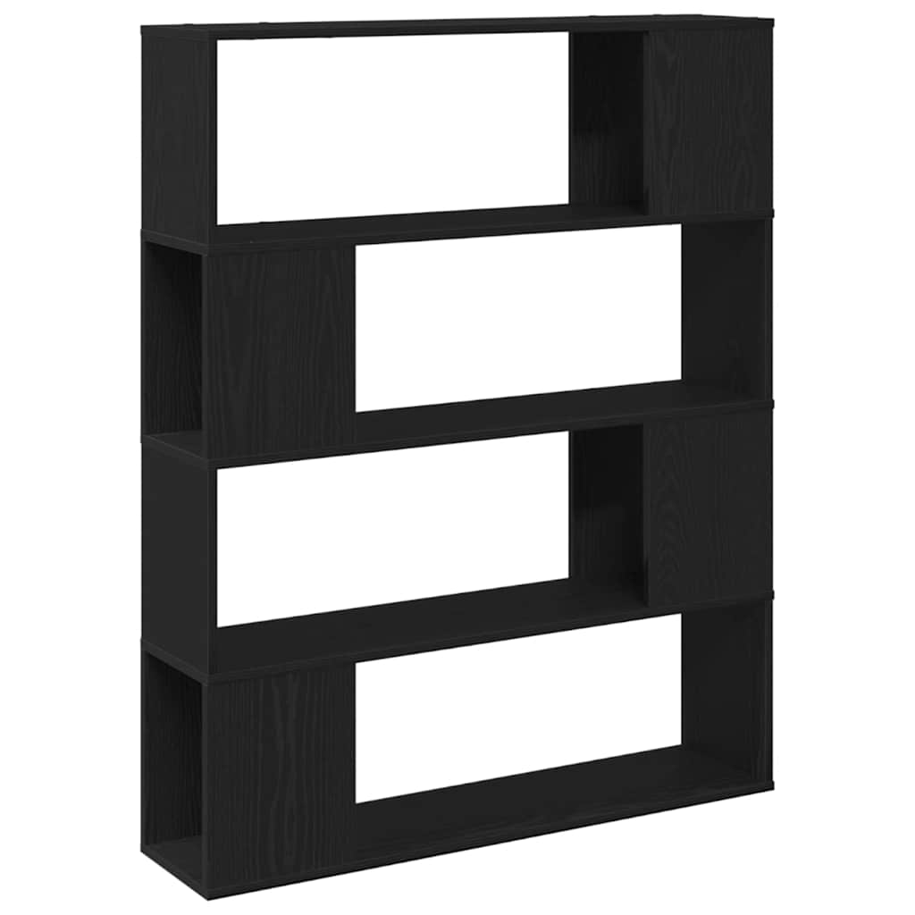 TV-møbelsæt 100 x 24 x 124,5 cm Sort eg Konstrueret træ
