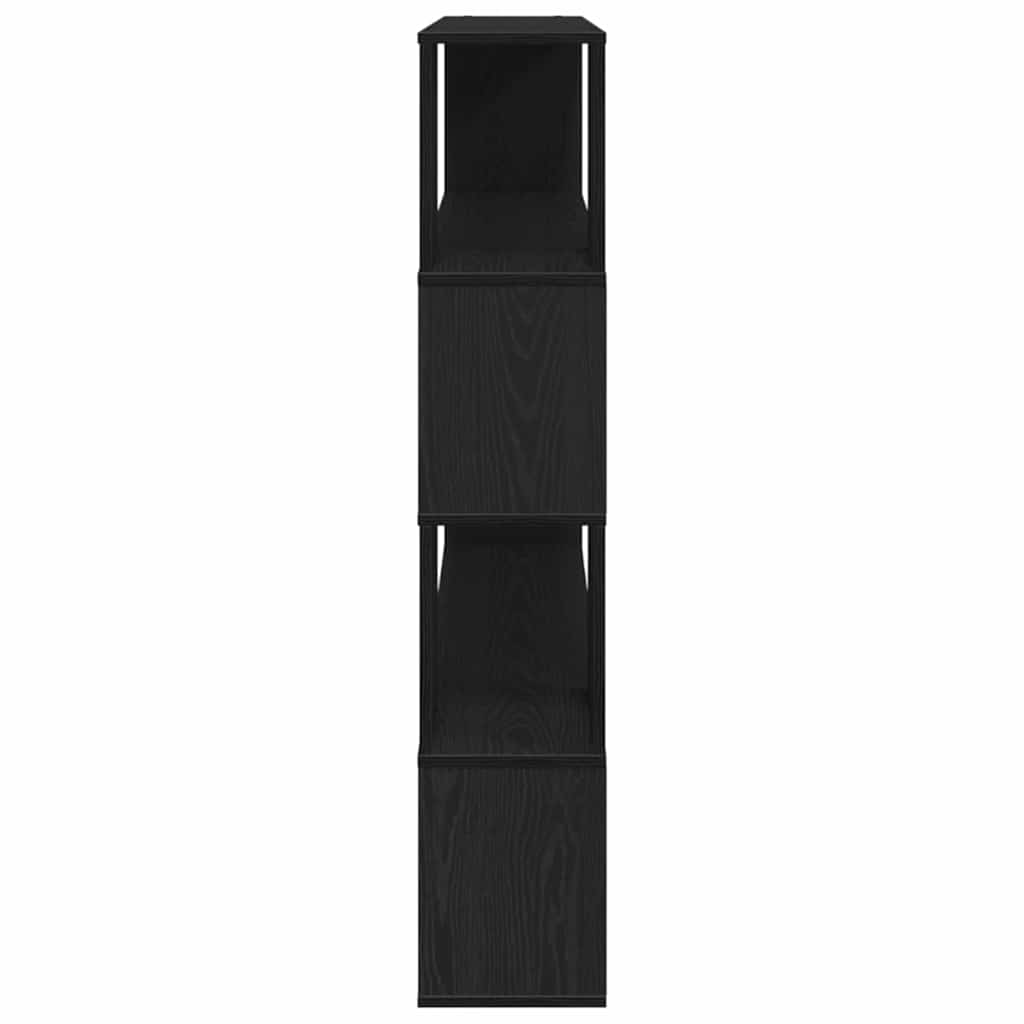 TV-møbelsæt 100 x 24 x 124,5 cm Sort eg Konstrueret træ