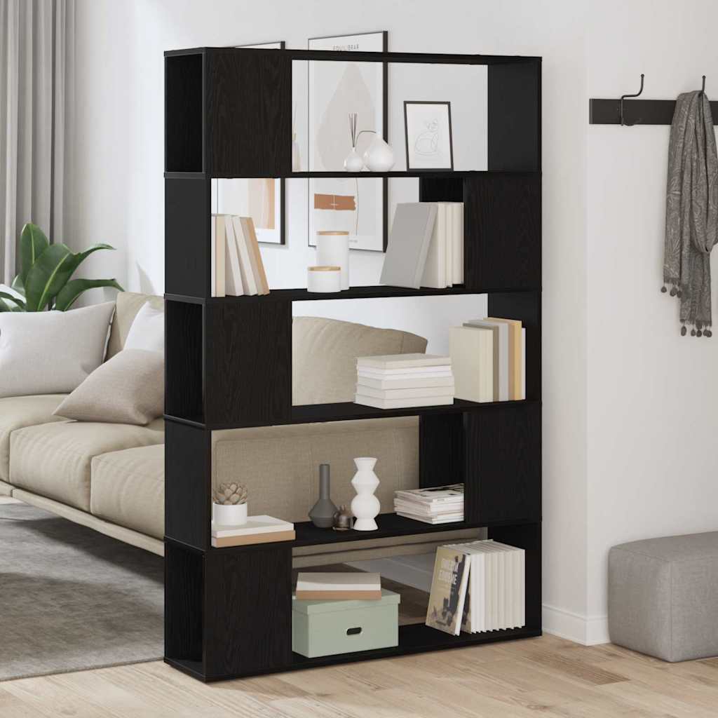 TV-møbelsæt 100 x 24 x 155 cm Sort eg Konstrueret træ