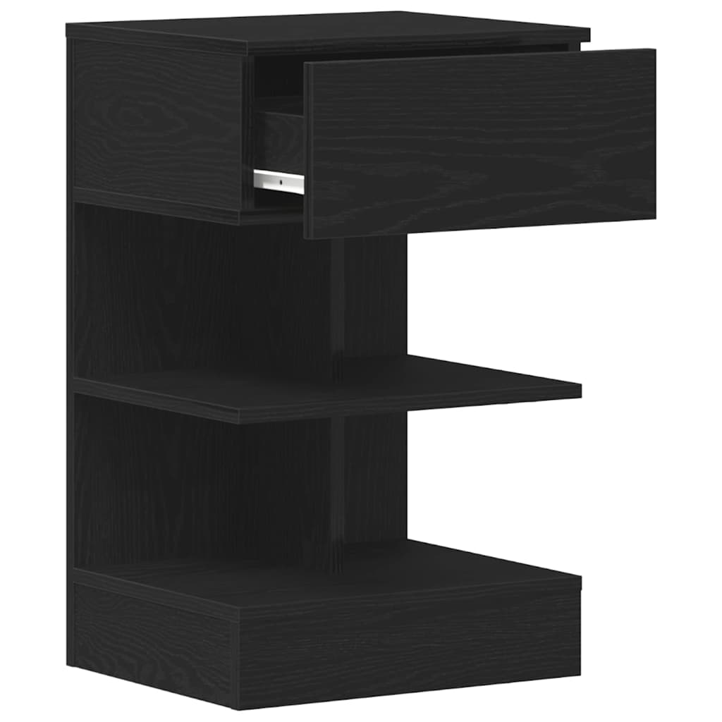 Natskab 2 stk. Sort eg 40 x 35 x 65 cm Konstrueret træ