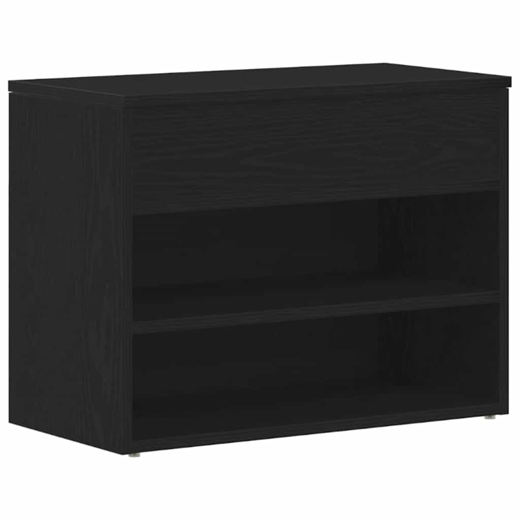 Sko bænk 60 x 30 x 45 cm Konstrueret træ Sort eg