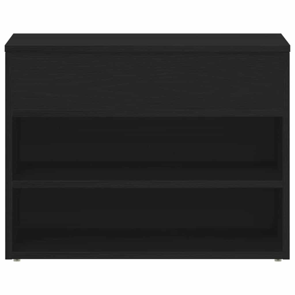 Sko bænk 60 x 30 x 45 cm Konstrueret træ Sort eg