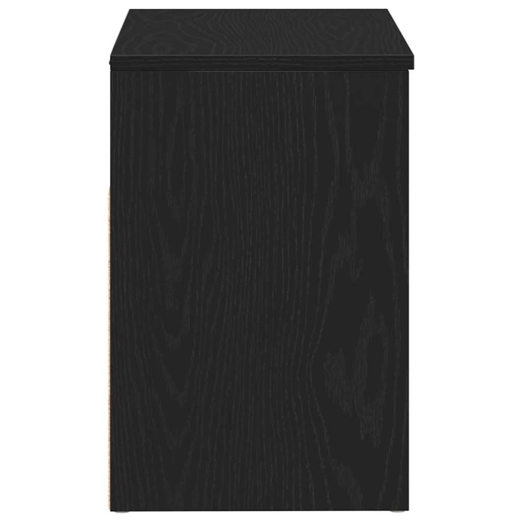 Sko bænk 60 x 30 x 45 cm Konstrueret træ Sort eg