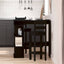 Barbord 100 x 48 x 101,5 cm Konstrueret træ Sort eg