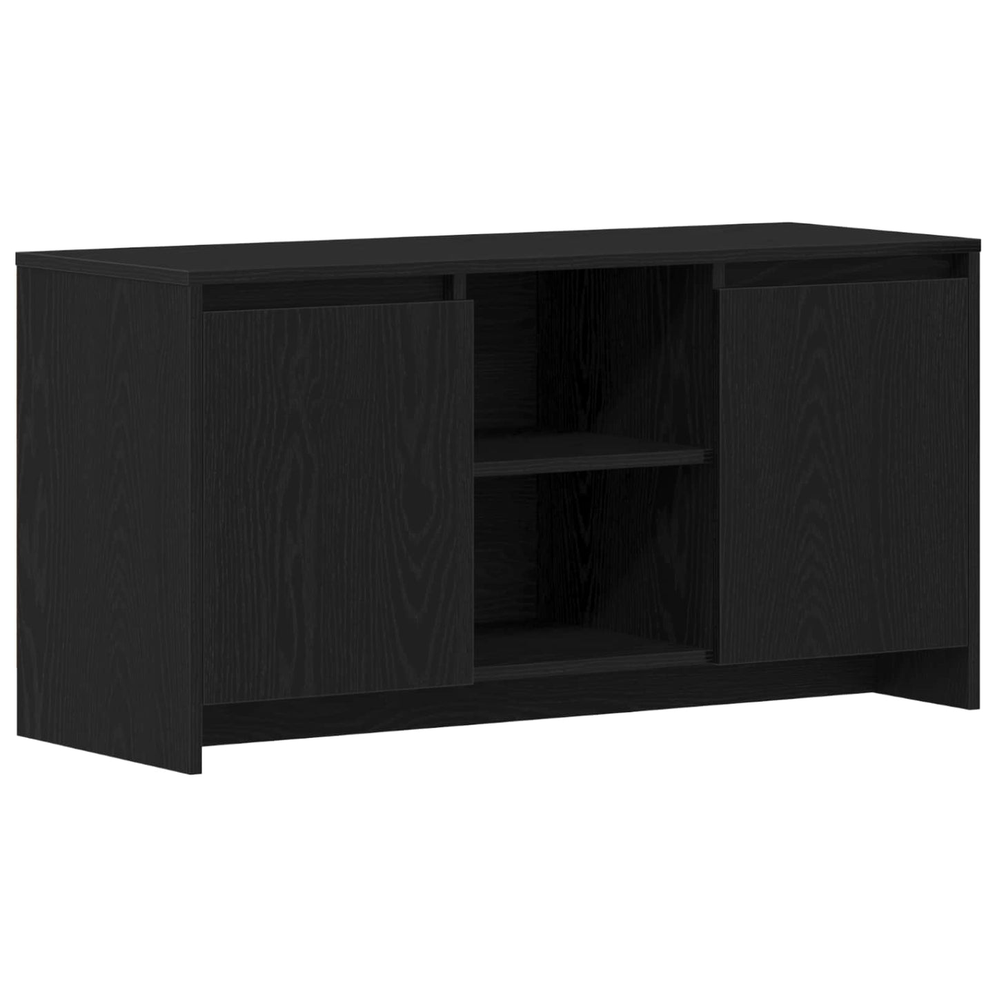 TV-skab 102 x 37,5 x 52,5 cm Sort eg Konstrueret træ