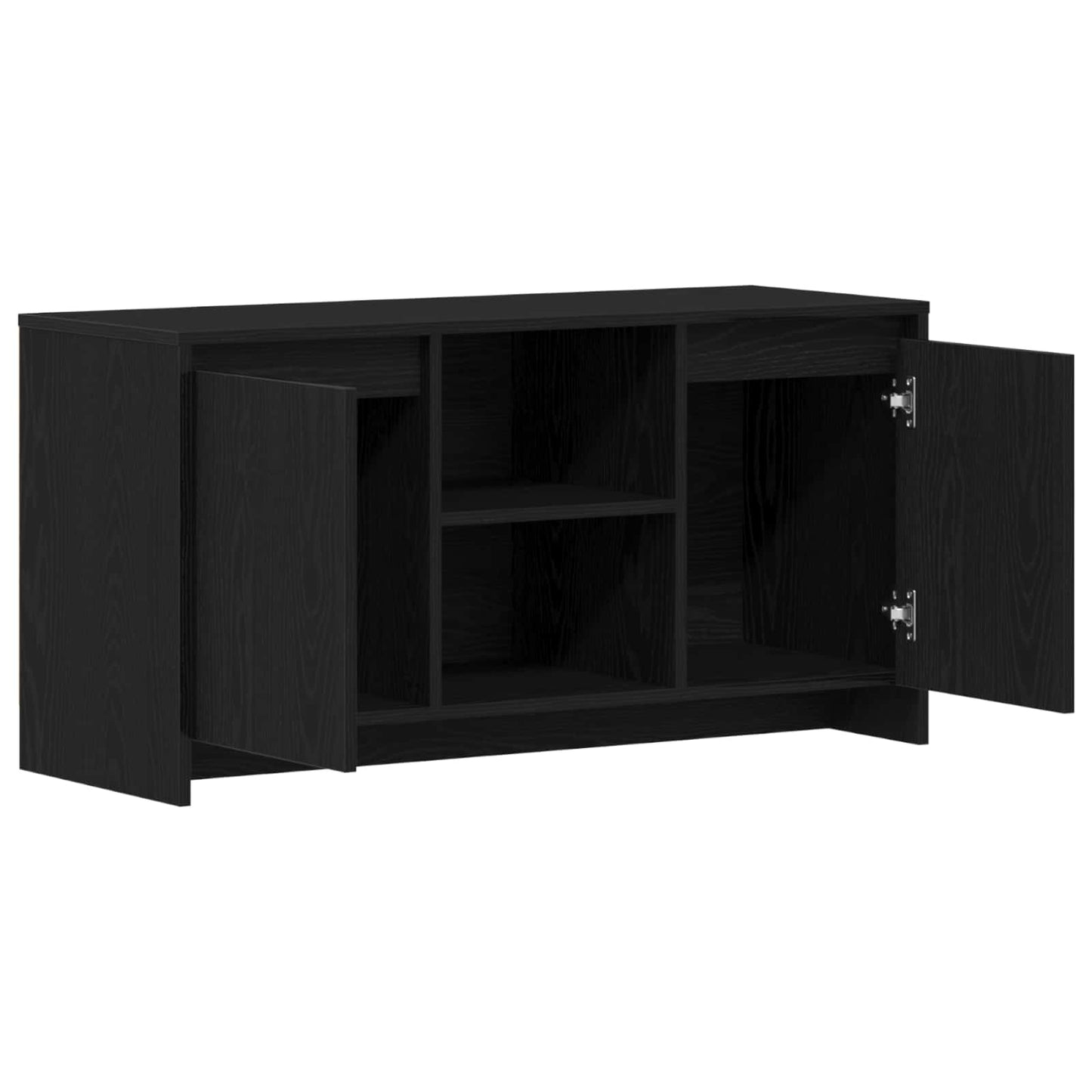 TV-skab 102 x 37,5 x 52,5 cm Sort eg Konstrueret træ