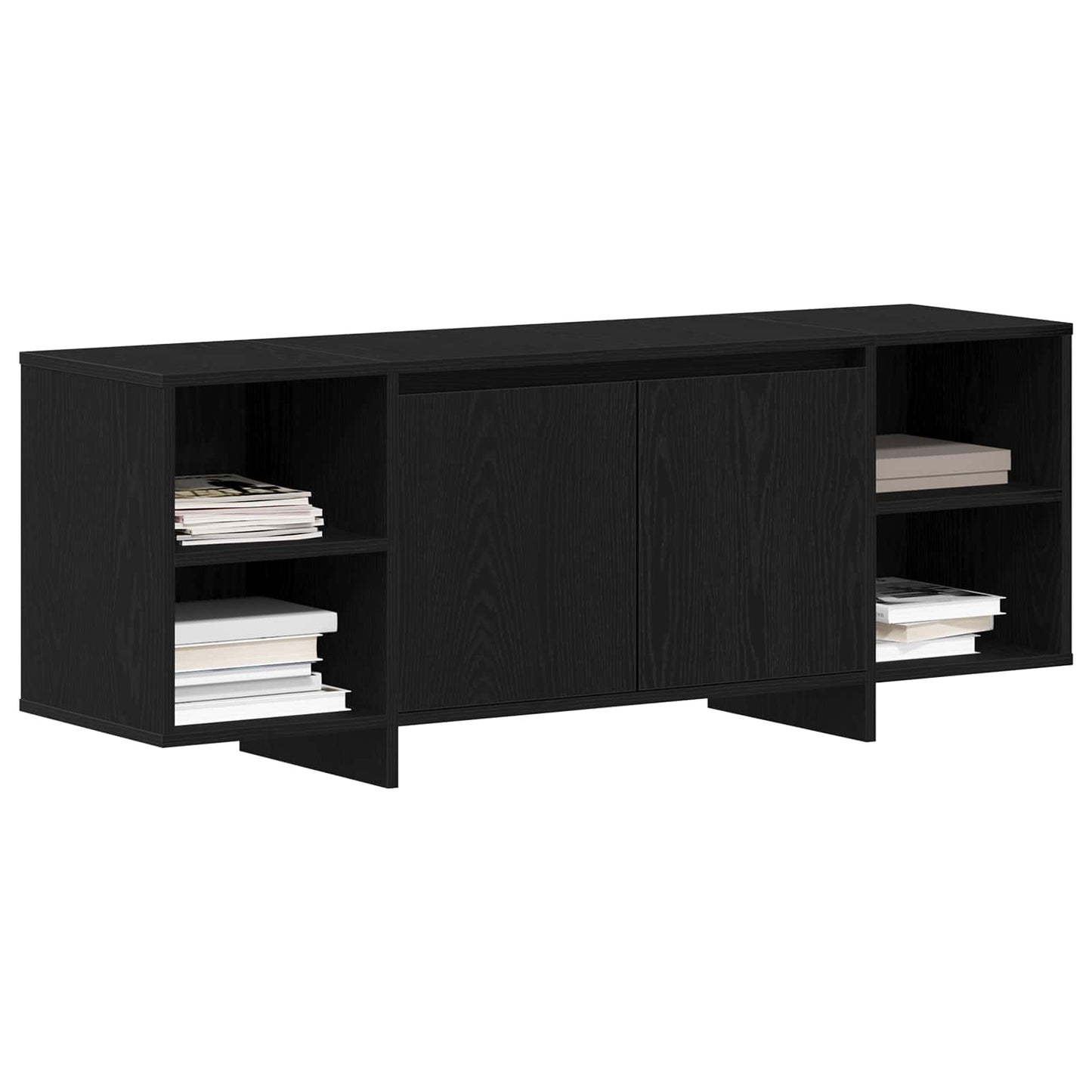 TV-skab 130 x 35 x 50 cm Sort eg Konstrueret træ