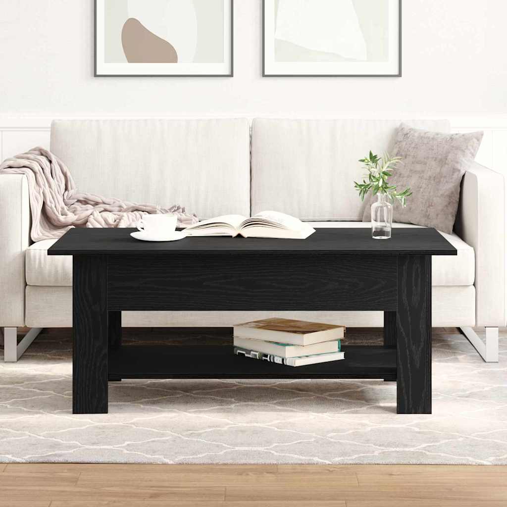 Sofabord Sort eg 102 x 55 x 42 cm Konstrueret træ