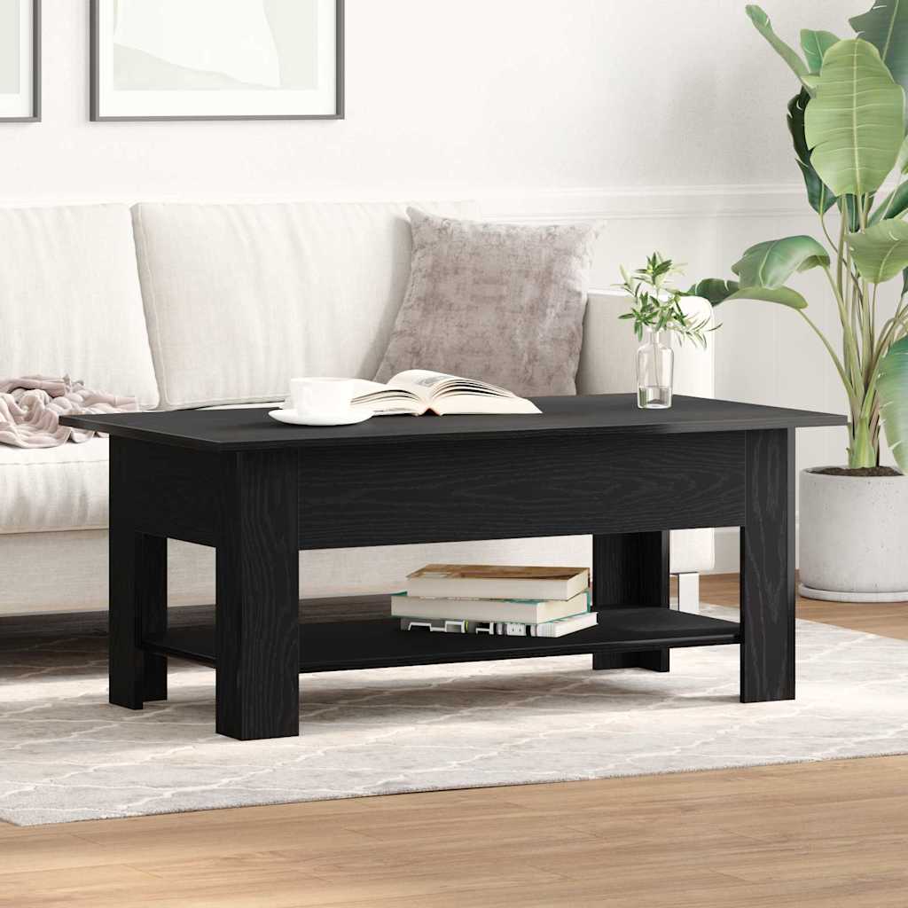 Sofabord Sort eg 102 x 55 x 42 cm Konstrueret træ