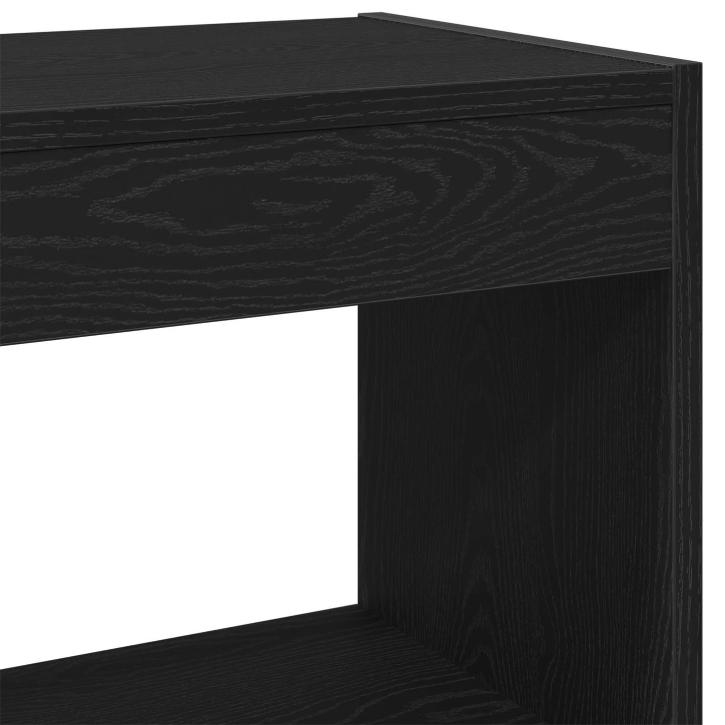 Bogskab 2 niveauer 40 x 30 x 71,5 cm Konstrueret træ Sort eg