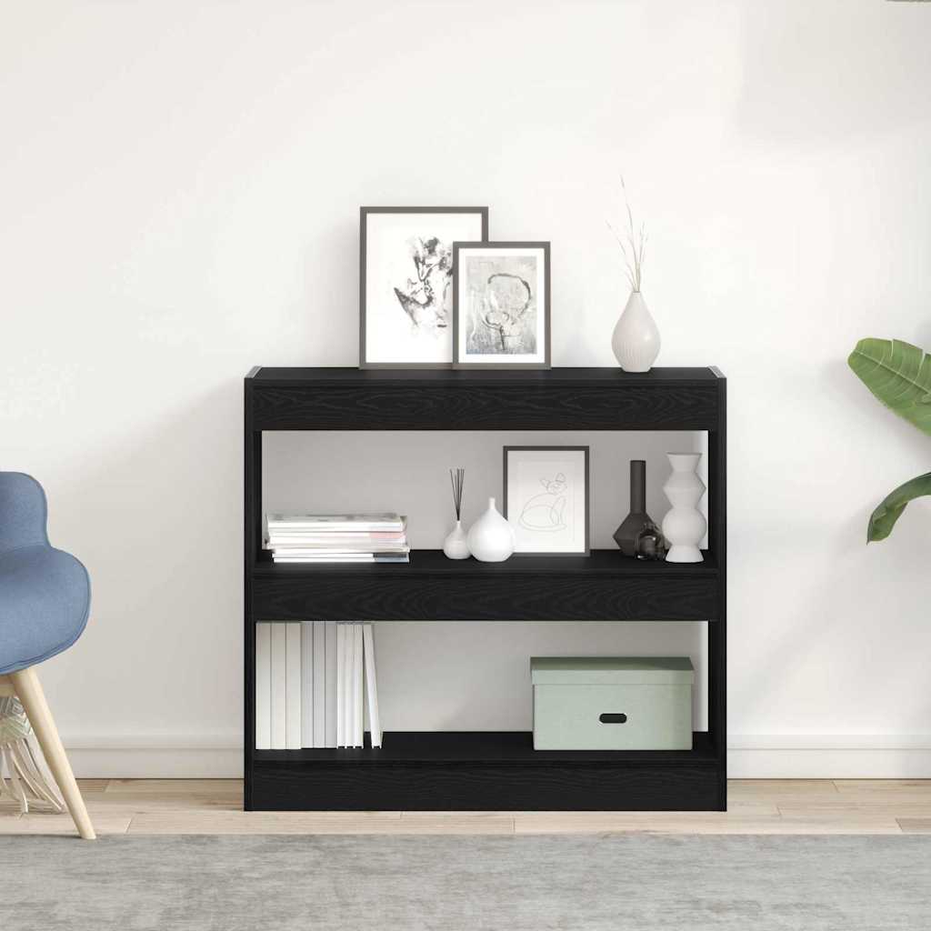 Bogskab 2 niveauer 2 stk. 80 x 30 x 72 cm Konstrueret træ