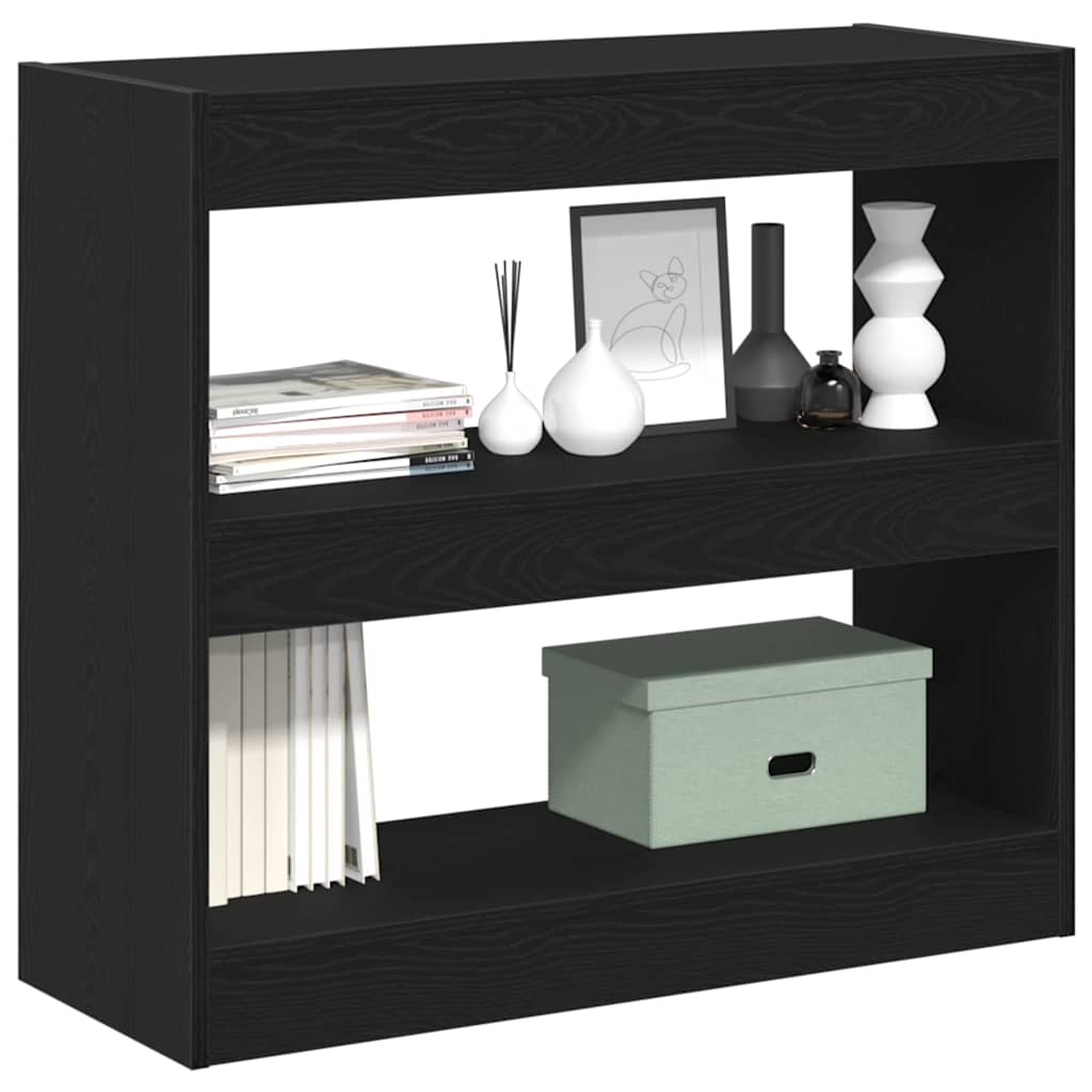 Bogskab 2 niveauer 2 stk. 80 x 30 x 72 cm Konstrueret træ