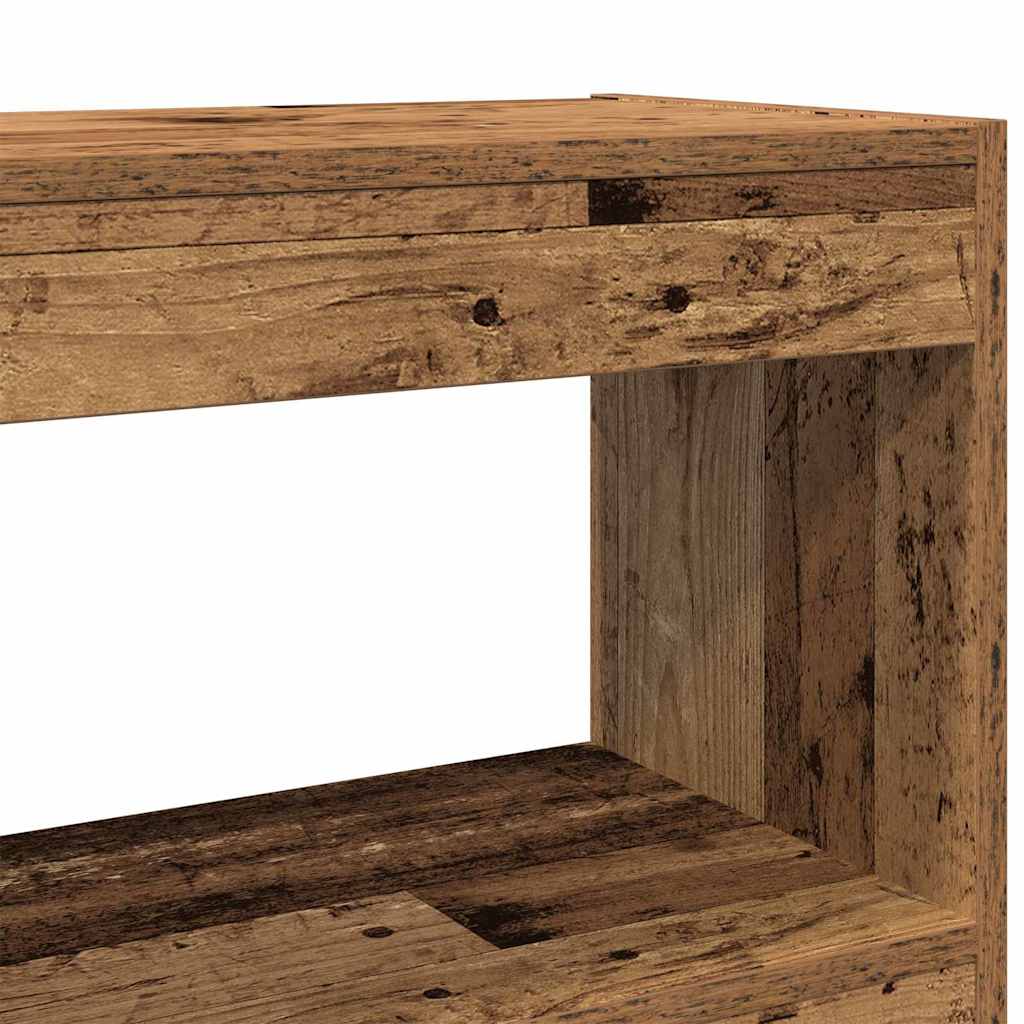 Bogreol 2 niveauer 100 x 30 x 72 cm Konstrueret træ Gammelt træ