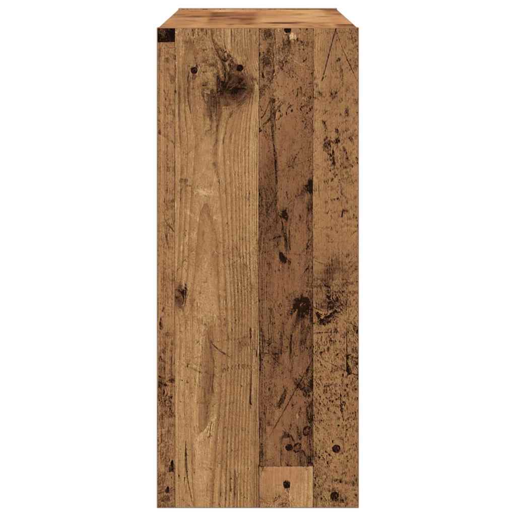 Bogreol 2 niveauer 100 x 30 x 72 cm Konstrueret træ Gammelt træ