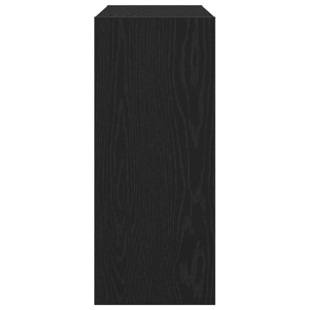 Bogreol 2 niveauer 100 x 30 x 72 cm Konstrueret træ Sort eg