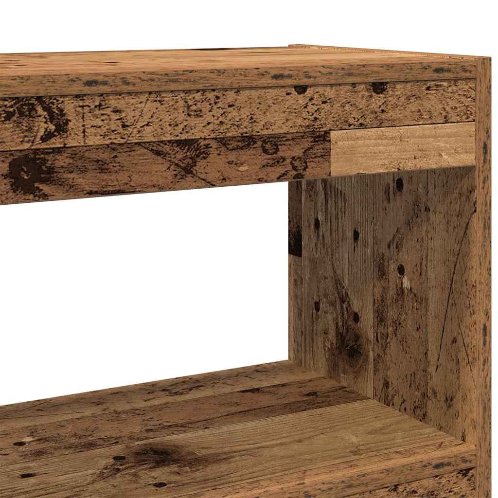 Bogskab 3 niveauer 100 x 30 x 103 cm Konstrueret træ