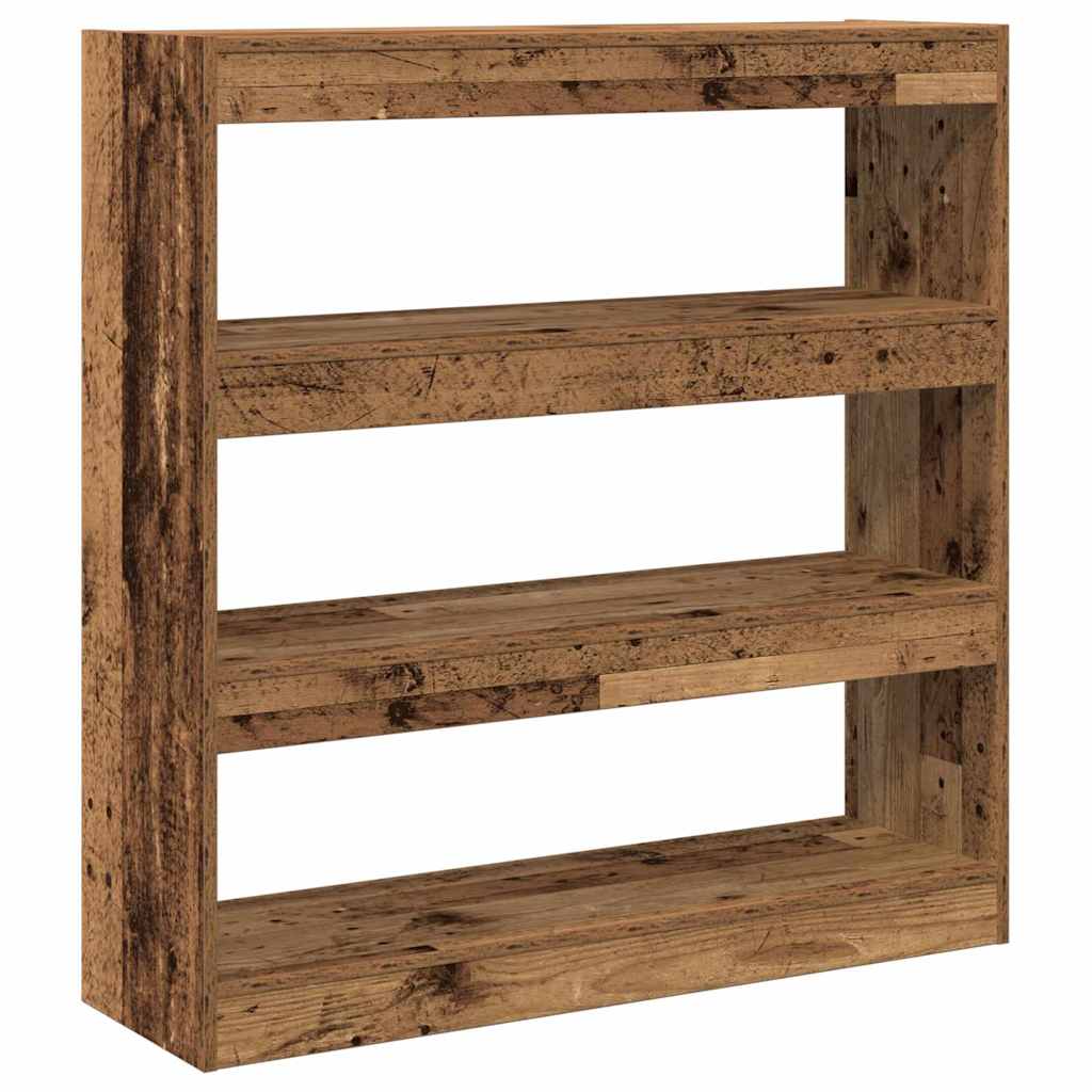 Bogskab 3 niveauer 100 x 30 x 103 cm Konstrueret træ