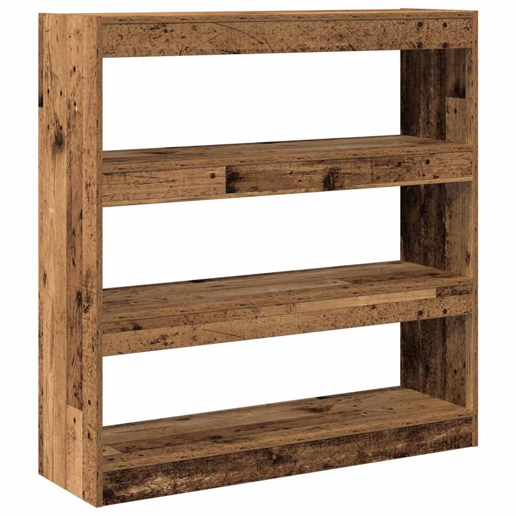 Bogskab 3 niveauer 100 x 30 x 103 cm Konstrueret træ