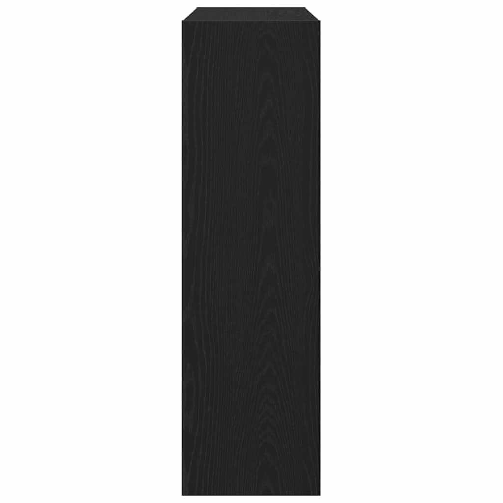 Bogskab 3 niveauer 100 x 30 x 103 cm Konstrueret træ Sort eg