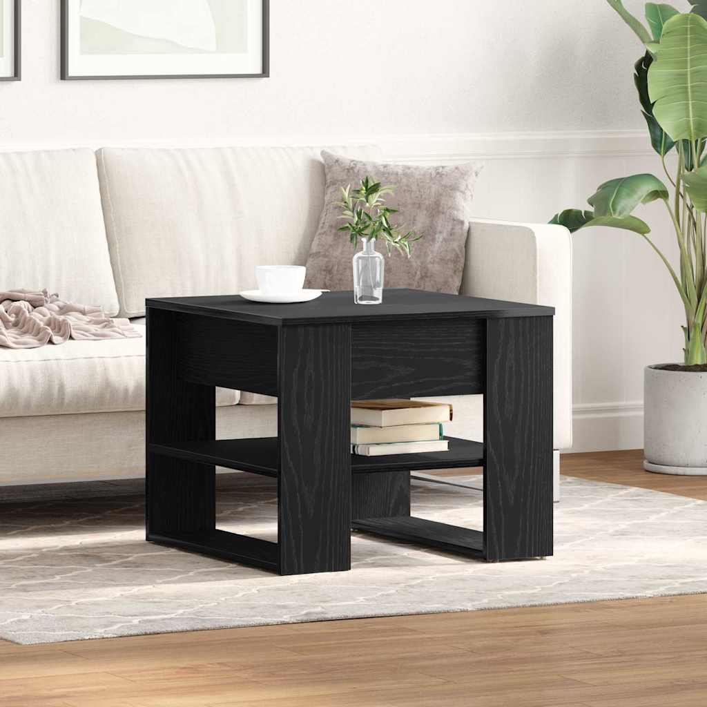 Sofabord Sort eg 55,5 x 55 x 45 cm Konstrueret træ