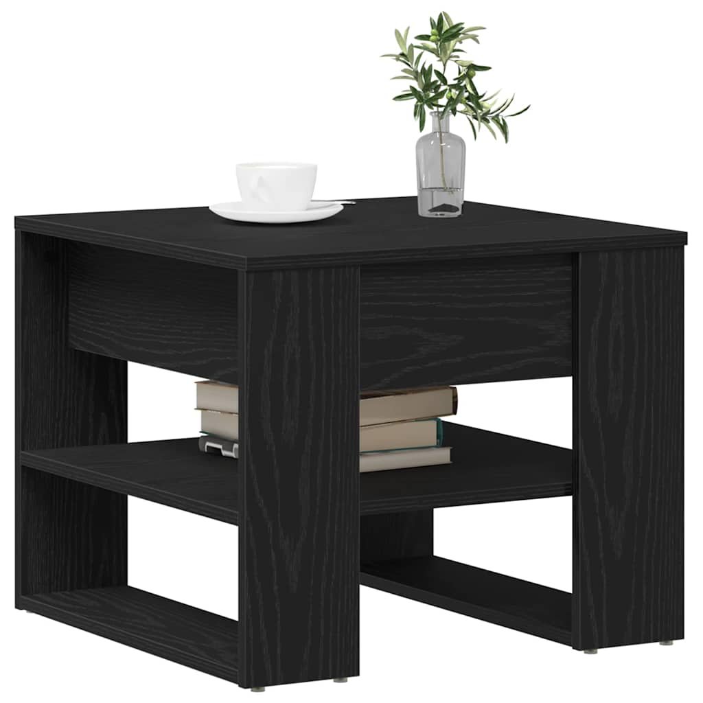 Sofabord Sort eg 55,5 x 55 x 45 cm Konstrueret træ