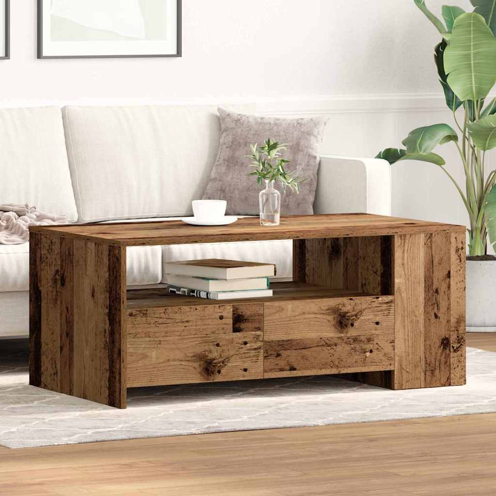Sofabord Gammelt træ 102 x 55 x 43,5 cm Konstrueret træ
